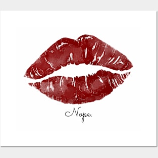 Red Lips - Nope Posters and Art